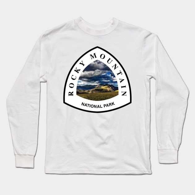 Rocky Mountain National Park shield Long Sleeve T-Shirt by nylebuss